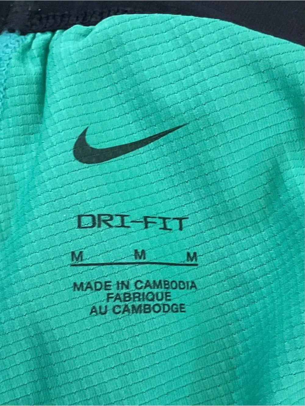 Nike Dri-FIT Men’s Green Running Training Shorts Black Waistband Size Medium